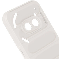 Avizar Coque pour Nothing Phone 2a et 2a Plus Antichoc Silicone texturé 3D Blanc