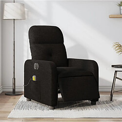 Maison Chic Fauteuil Relax pour salon, Fauteuil de massage inclinable électrique Noir Tissu -GKD41717