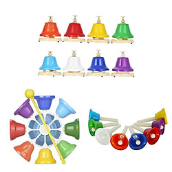 Avis Wewoo Orff Instrument Jouet de musique à percussion en cloche à huit tons pour enfantstaille 14,7 x 14,7 x 5,8 cm coloré