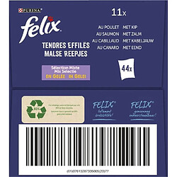 Avis FELIX Tendres Effilés en Gelée Viandes-Poissons - 44 x 85 g - Sachets fraîcheur pour chat adulte