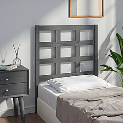 Maison Chic Tête de lit scandinave pour lit adulte,Meuble de chambre Gris 80,5x4x100 cm Bois massif de pin -MN83966