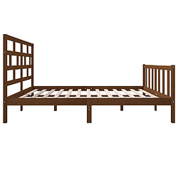 Acheter vidaXL Cadre de lit sans matelas marron miel bois de pin massif