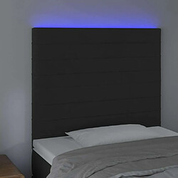 Avis Maison Chic Tête de lit scandinave à LED,meuble de chambre Noir 80x5x118/128 cm Velours -MN75344