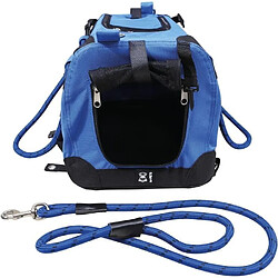 M-Pets Sac de transport - M PETS - REMIX 2 en 1 Bleu - 41 x 28 x 28 cm - Pliable - Léger - Ceinture baudrier