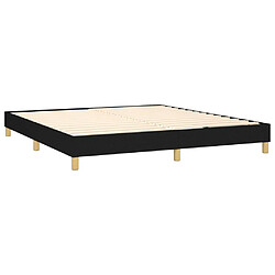 Acheter Maison Chic Lit adulte- Lit + matelas,Sommier à lattes de lit avec matelas Noir 180x200 cm Tissu -GKD90251