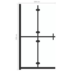 vidaXL Paroi de douche pliable Verre ESG transparent 100x190 cm pas cher