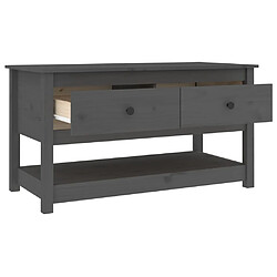 Acheter vidaXL Table basse Gris 102x49x55 cm Bois massif de pin