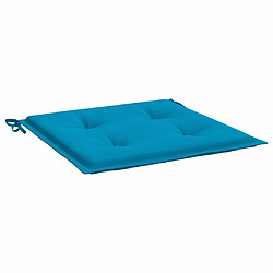 Avis Maison Chic Lot de 2 Coussins Confort,Coussins de chaise de jardin bleu 50x50x3 cm tissu oxford -GKD91231