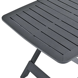 Acheter vidaXL Table pliable de jardin Anthracite 79x72x70 cm Plastique