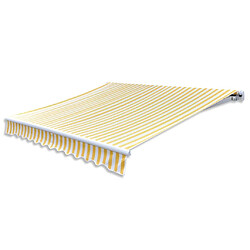 vidaXL Auvent pliable manuel 300 cm Jaune/blanc