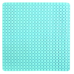 MSV Tapis Fond de douche antidérapant Caoutchouc QUADRO 54x54cm Bleu