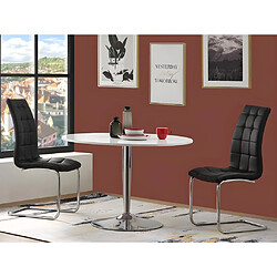 Vente-Unique Lot de 6 chaises NADYA - Simili - Noir