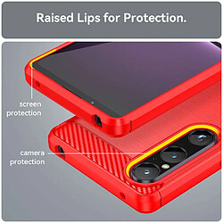 Avis Htdmobiles Coque pour Sony Xperia 1 V - housse etui silicone gel carbone + verre trempe - ROUGE