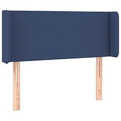 Maison Chic Tête de lit scandinave avec oreilles,meuble de chambre Bleu 83x16x78/88 cm Tissu -MN67588