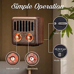 Acheter Universal Bois Vintage Radio Digital FM Radio Digital Internet Radio Portable FM Mini Bluetooth Haut-parleur Vintage Classic Style | Radio