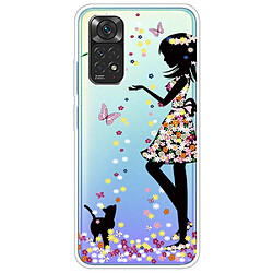 Coque en TPU anti-rayures Chat et fille pour votre Xiaomi Redmi Note 11S 4G/Redmi Note 11 4G (Qualcomm)