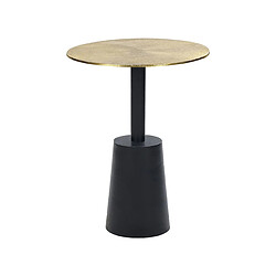 Beliani Table d'appoint noir et doré TANAMI