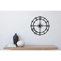 EPIKASA Horloge Murale Vintage 1, Noir, Métal, 50x0,16x50 cm pas cher