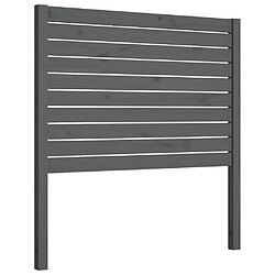 vidaXL Tête de lit Gris 81x4x100 cm Bois massif de pin