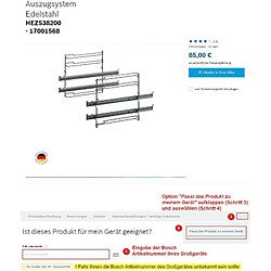 Cliprail pour four - hez538000 - BOSCH