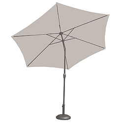 Ozalide Parasol droit à LED Monaco - Diam. 270 cm - Gris perle