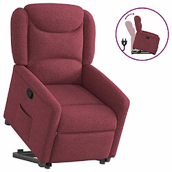 vidaXL Fauteuil inclinable rouge bordeaux tissu