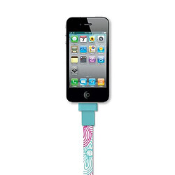 Mohzy Bracelet câble USB vers micro USB avec adaptateur station et micro USB pour iPhone et iPod Navy lite pas cher