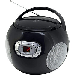 Soundmaster radio portable FM avec lecteur CD AUX sur secteur ou piles noir 