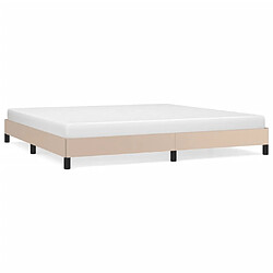 Maison Chic Lit adulte - Lit simple Cadre de lit,Structure du lit Contemporain Cappuccino 200x200 cm Similicuir -MN65957