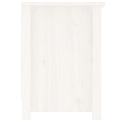 Maison Chic Meuble TV scandinave - Banc TV pour salon Blanc 103x36,5x52 cm Bois de pin massif -MN71831 pas cher