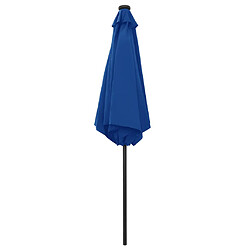 Avis Helloshop26 Parasol d'extérieur avec led et mât en aluminium 270 cm bleu 02_0008076