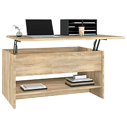 Avis vidaXL Table basse Chêne sonoma 80x50x40 cm Bois d'ingénierie