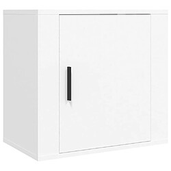 vidaXL Table de chevet murale Blanc 50x30x47 cm