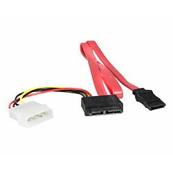 StarTech.com SLSATAF20 Câble Adaptateur Slimline SATA vers SATA Alimentation LP4 50 cm 1xSlimline SATA Receptacle 1xSATA Receptacle 1xLP4 Mâle