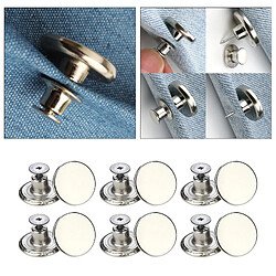 Acheter 12x 17mm Boutons Jeans Réparation Goujons Pour Pantalon Jean Remplacer Argent Brillant