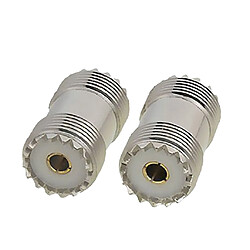 Acheter 2 Pcs S0-239 Uhf Double Connecteur Coaxial Adaptateur Femelle