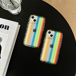 Avis GUPBOO Étui pour iPhone12 Plein écran couleur rayures simple étui de téléphone portable silicone femme