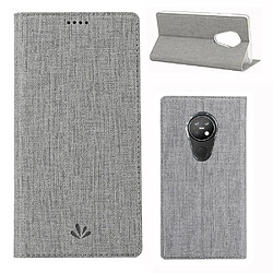 Wewoo Housse Coque Pour Nokia 6.2 & 7.2 Antichoc TPU + PU de protection à rabat horizontal avec fente carte et support Gris