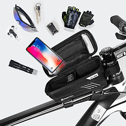 Avis Universal Bicyclette Porte téléphone portable sac MTB haut de gamme Tube avant téléphone portable étanche à la pluie étanche à l'écran tactile X Samsung Huawei | Porte téléphone représentant