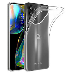 Htdmobiles Coque pour Motorola Moto G52 4G / G82 5G - housse etui silicone gel fine + film ecran - TRANSPARENT TPU