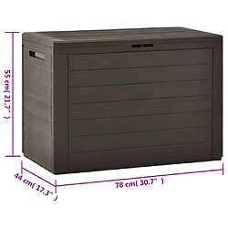 vidaXL Boîte de rangement de jardin Marron 78x44x55 cm pas cher