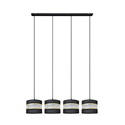 Helam Suspension Helen Tissu,Fer Or noir 4 ampoules 115cm