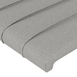 Acheter Maison Chic Lot de 2 Têtes de lit design pour chambre - Décoration de lit Gris clair 72x5x78/88 cm Tissu -MN21712