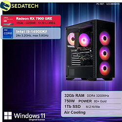 Sedatech PC Gamer Pro • Intel i9-14900KF • RX 7900 GRE • 32Go RAM • 1To SSD M.2 • Windows 11