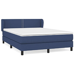 Maison Chic Lit Adulte - Lit simple Lit à sommier tapissier avec matelas moelleux - Meuble de Chambre - Bleu 140x190 cm Tissu -MN26321