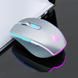 Yonis Souris Gamer Rose Silencieuse RGB Sans Fil