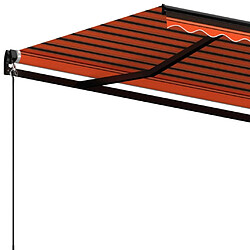 Acheter vidaXL Auvent manuel rétractable 600x350 cm Orange et marron