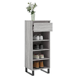 Avis vidaXL Armoire à chaussures Sonoma gris 40x36x105 cm Bois d'ingénierie