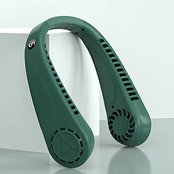 Avis (Vert) Ventilateur de Cou Portable à 5 Vitesses Refroidisseur Sans Lame de Tour de Cou Paresseux Rechargeable par USB