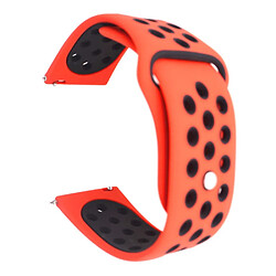 Bracelet en silicone creux bicolore rouge/noir pour votre Samsung Galaxy Watch Active